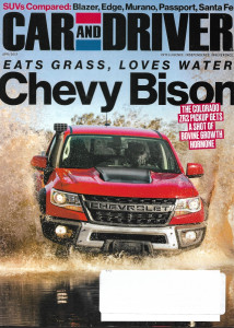 CAR & DRIVER 2019 APR - CHEVY BISON, BLAZER, EDGE, MURANO, PASSPORT, SANTA FE